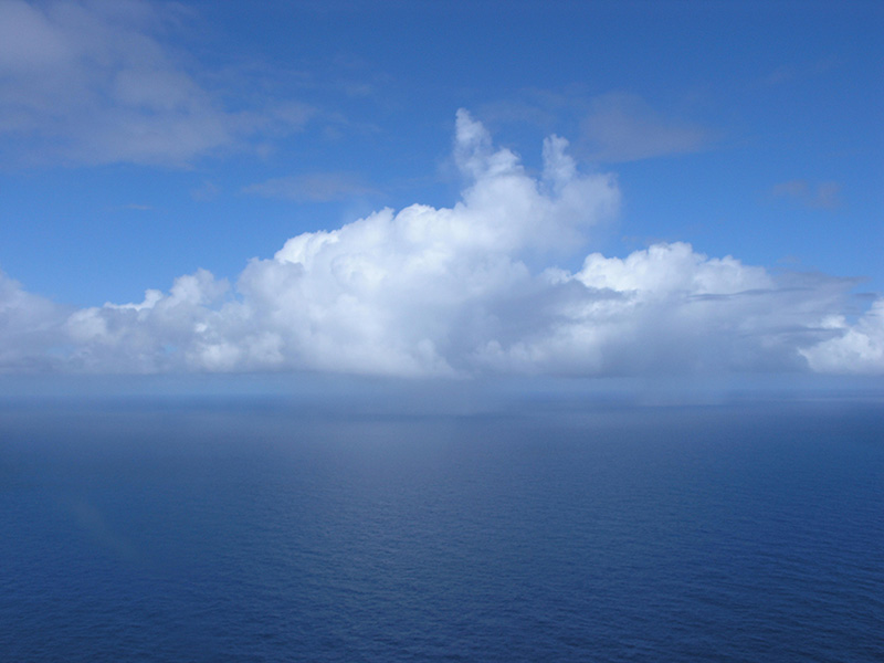 Photograph of clouds observed at sea