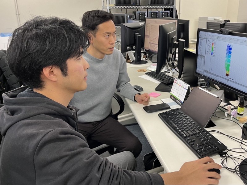 Analyzing data with a student, using an electromagnetic field simulator